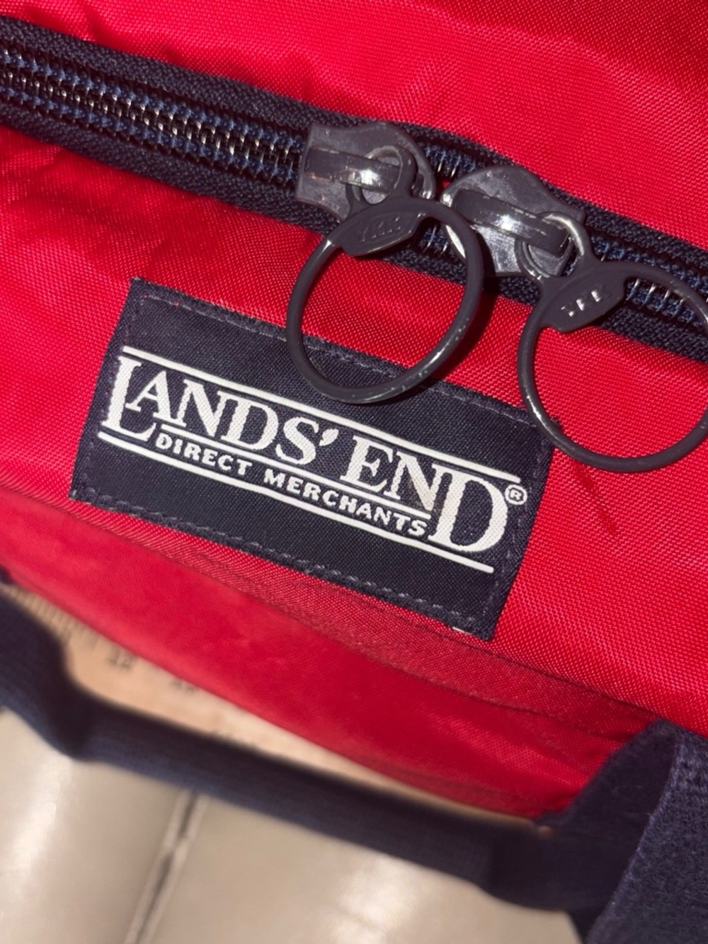 Vintage 80s Lands' End Duffle Bag Red - Picture 2 of 13